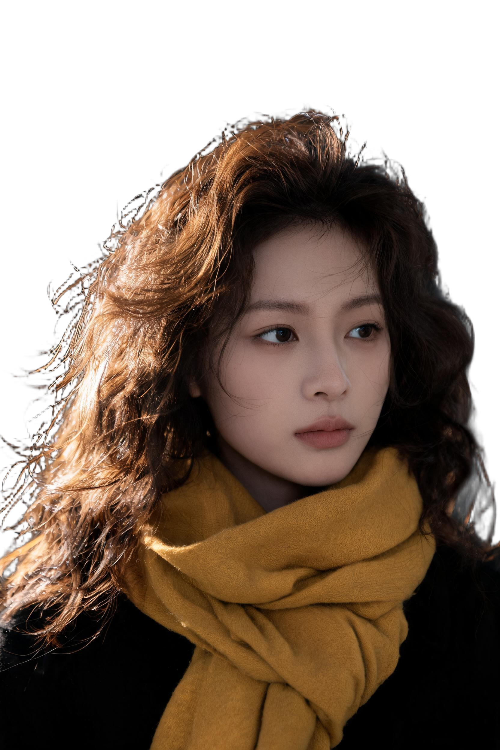 The same portrait as a transparent PNG cutout on a checkerboard, the real output from the Standard engine
