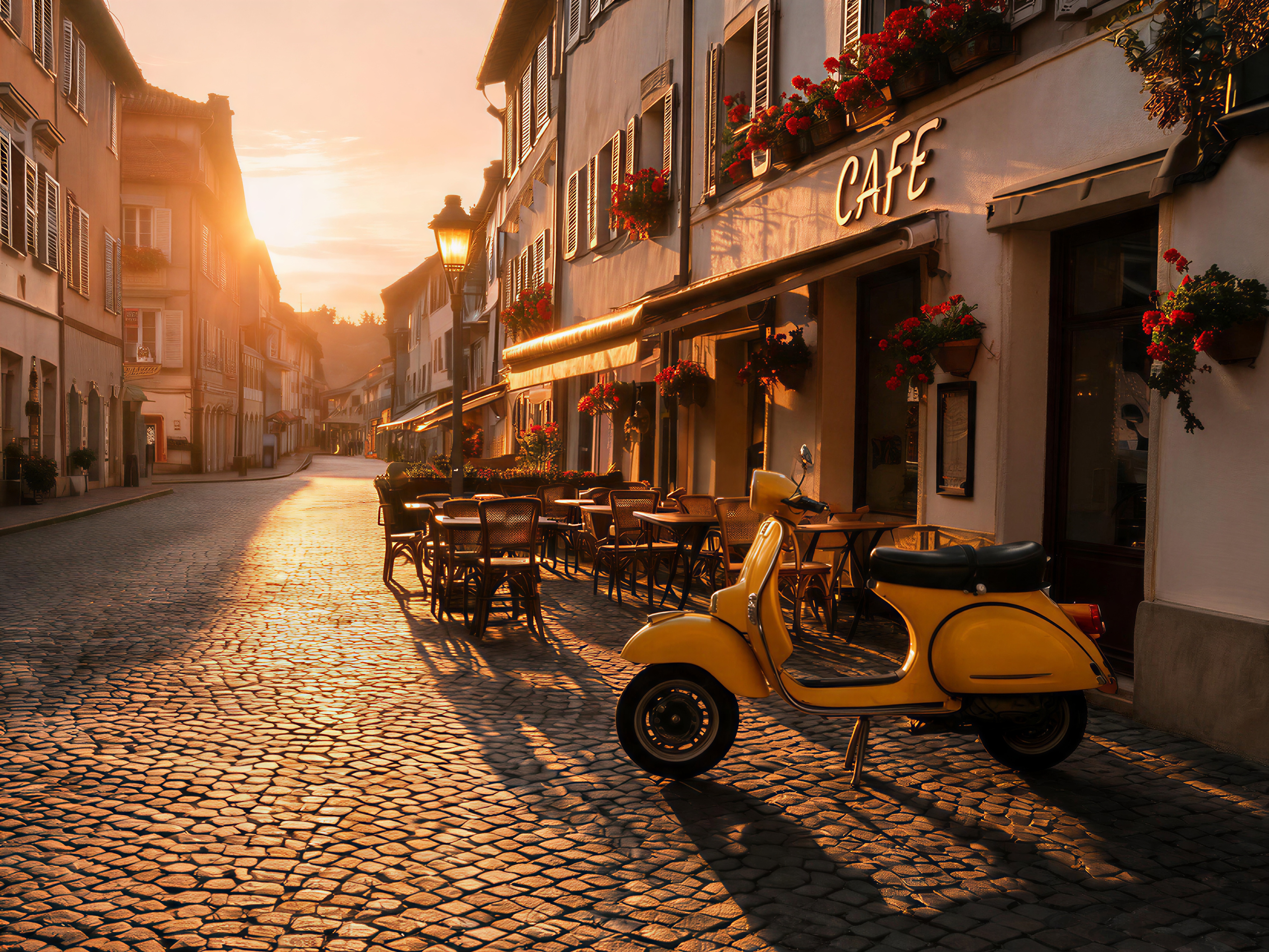 The same crop from the real 4K upscale, lettering and wall texture resolved